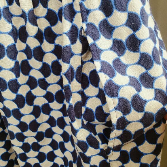 Ava & Viv Dress Women's Size 2X Blue White Geometric Halter Neck Pockets New - Picture 10 of 14